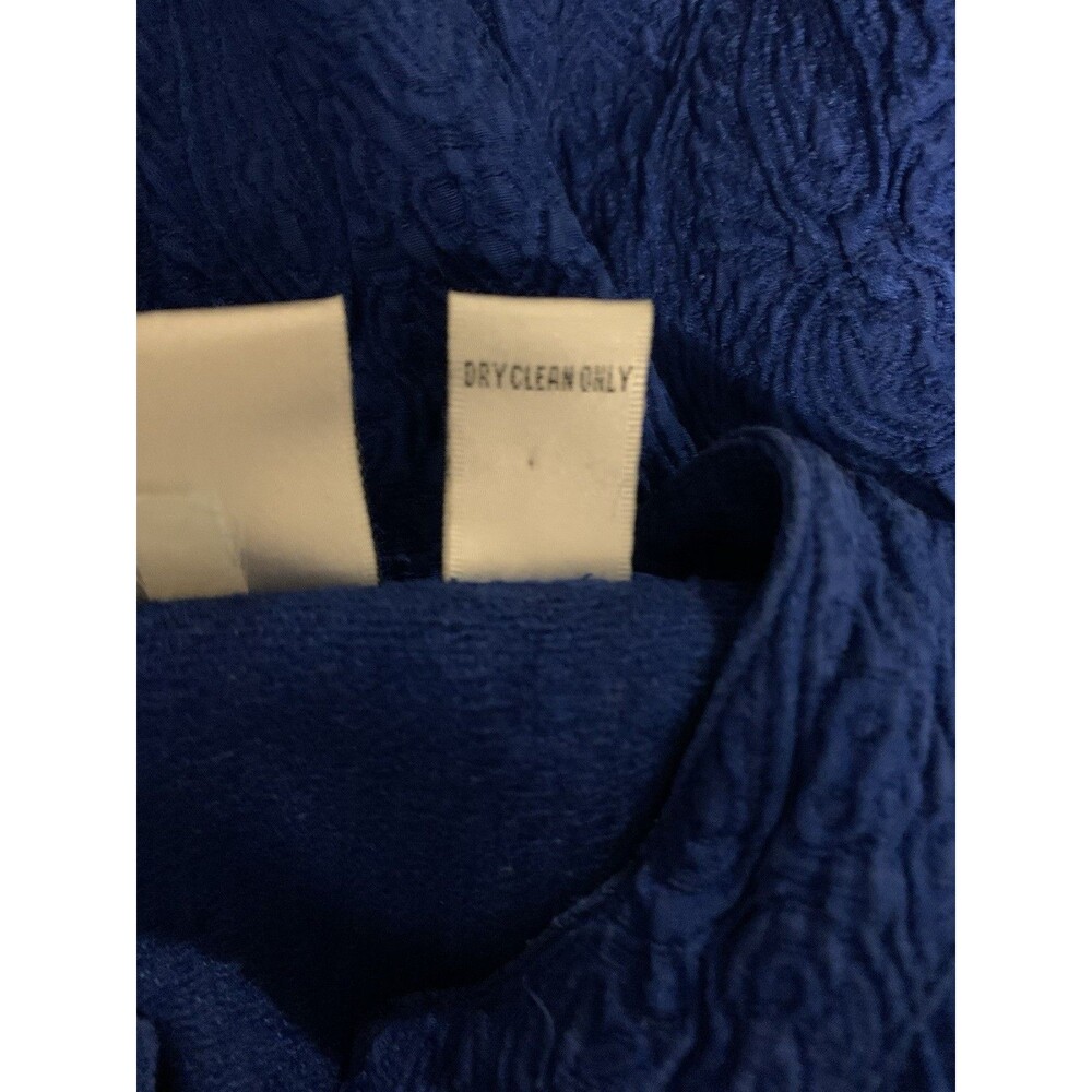 Chicos Design Size 2 Womens Large Top Silk Wool Textured Button Shacket - Picture 4 of 6